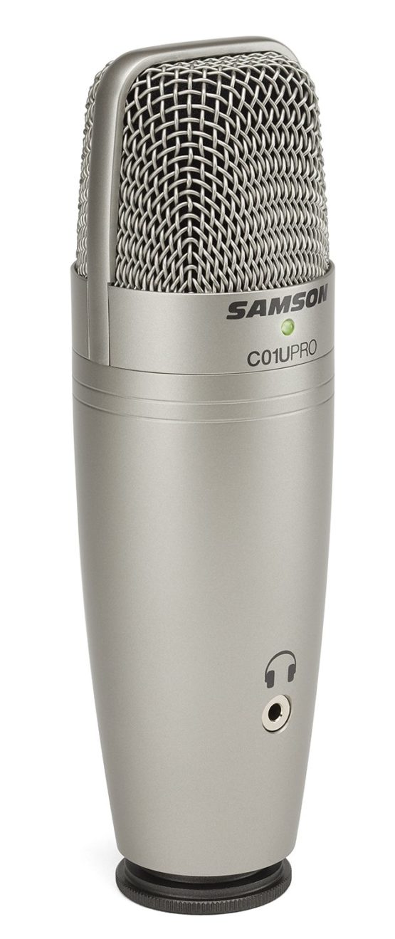 Samson C01U Pro - USB Studio Condenser Microphone with a Headphone Output for Zero-Latency Monitoring - Silver - Image 3