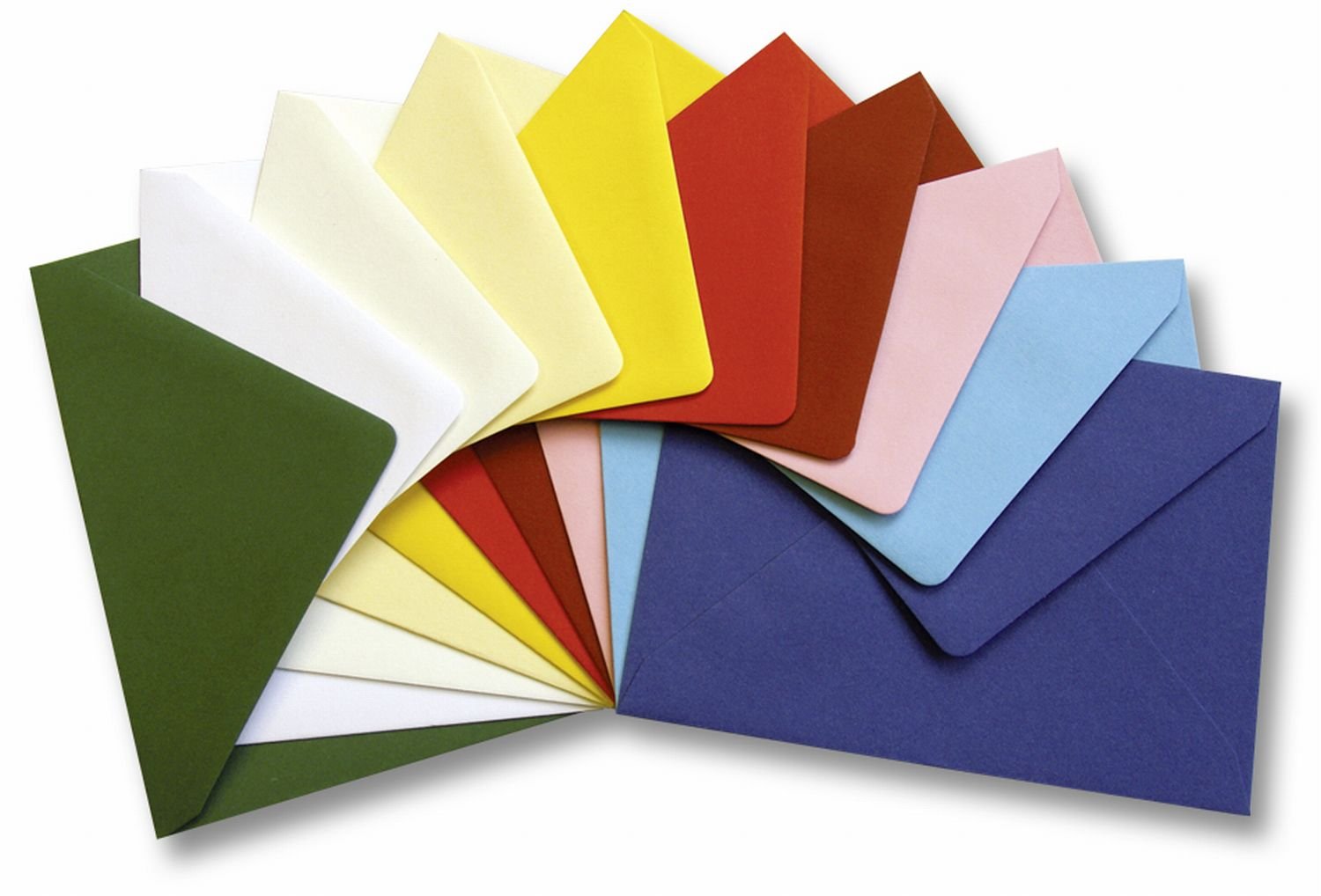 Folia 150599 C6 Envelopes in Assorted Colours Gummed 50-Pack, Mehrfarbig, a6 - Image 2