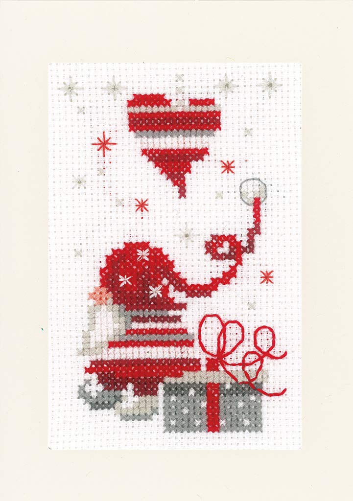 Vervaco Greeting Cards Set of 3 Gnome Counted Counted Cross Stitch Kit 10.5 x 15 x 1 cm, Cotton, multicoloured, 3 Units - Image 3