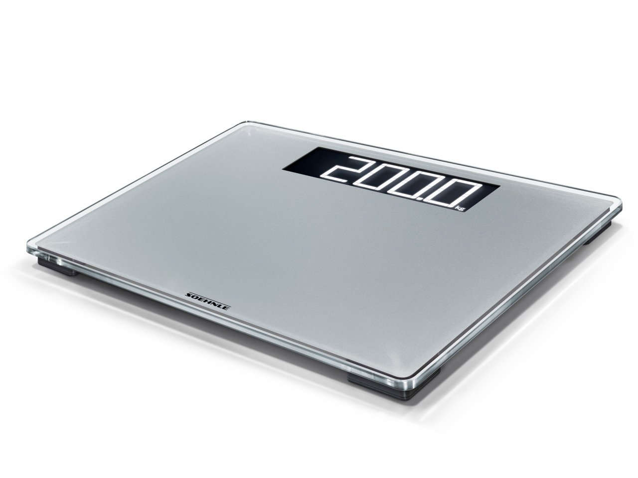 Soehnle Digital Scale Style Sense Comfort 600, Extra Large Bathroom Digital Scales, White Weighing Scales