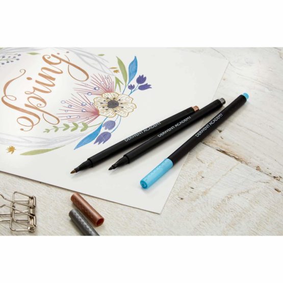 Derwent Academy Metallic Markers, Set of 8, Shimmering Colours, High Quality, 98212 - Image 4