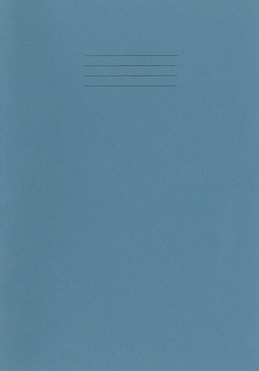 Rhino A4 Tinted Exercise Book, Light Blue Cover with Blue Coloured Paper, 10 Pack