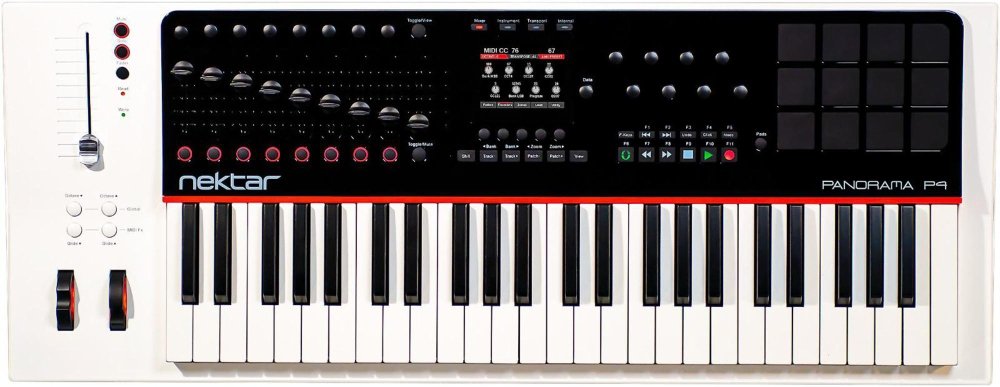 Nektar Panorama P4 USB MIDI Controller Keyboard with Nektar DAW Integration,Black and White, 49 Keys