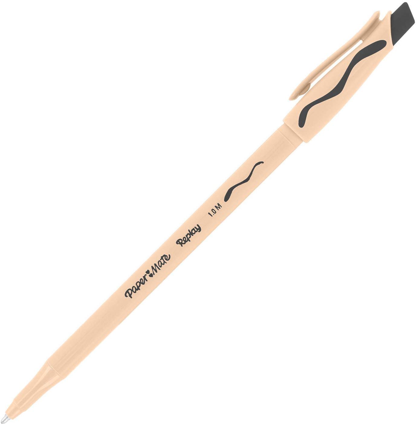 PaperMate S0190784 Erasable Ballpoint Pen, Replay Black, Nero, 12 count (Pack of 1)