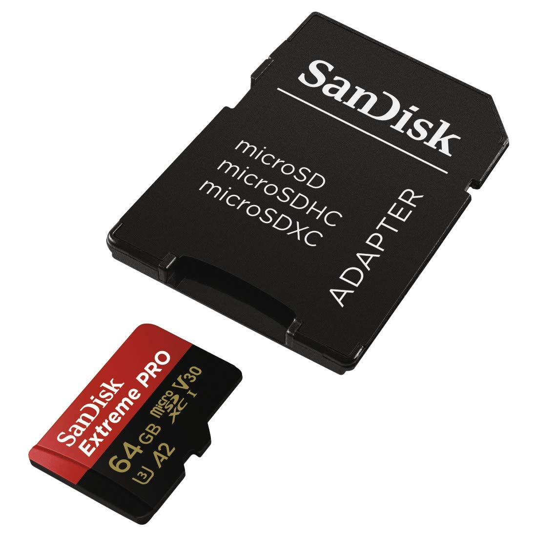 SanDisk Extreme Pro 64 GB microSDXC Memory Card + SD Adapter with A2 App Performance + Rescue Pro Deluxe 170 MB/s Class 10, UHS-I, U3, V30 - Image 2