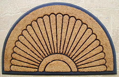 EHC Heavy Duty Thick Coir & Rubber Non-Slip Entrance Door Mat, 60 X 100 cm - Xlarge, Brown