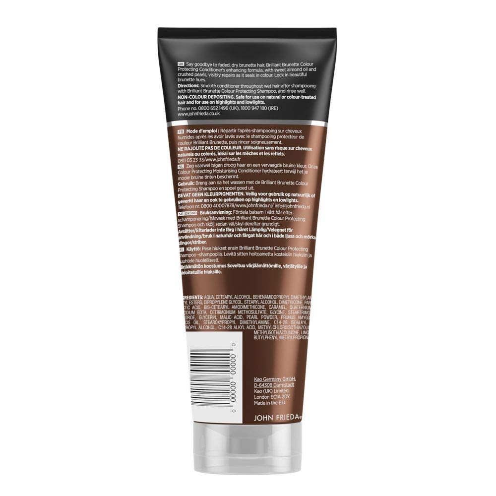 John Frieda Brilliant Brunette Colour Protecting Moisturising Conditioner 250ml, 250 ml (Pack of 1) - Image 2