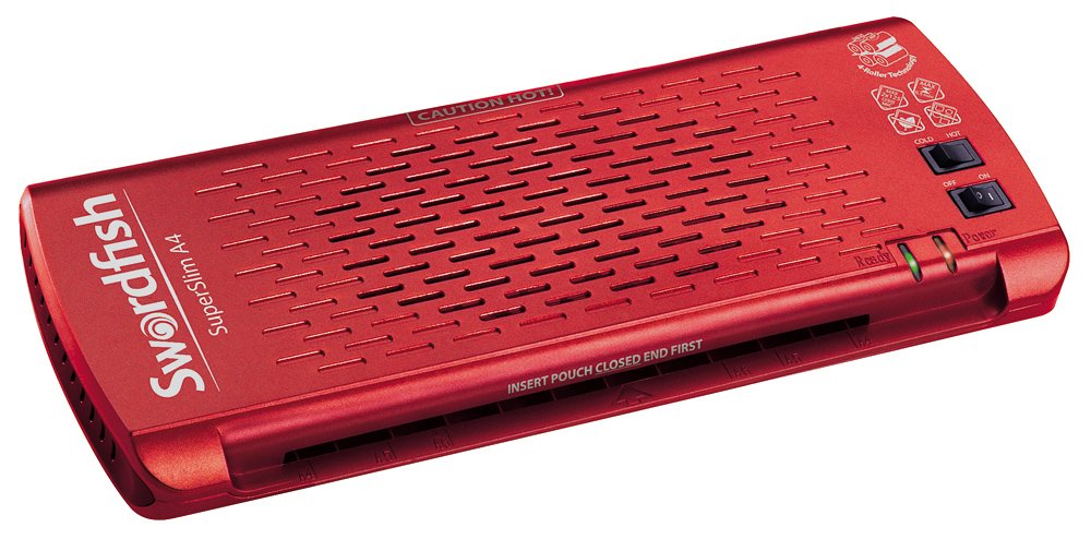 Swordfish Super Slim A4 Paper/Document Laminator with 4 Rollers - Red Ref: 40186 - Image 3