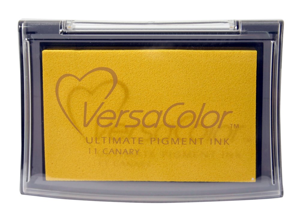 Tsukineko VC011 Versacolor Pigment Ink Pad - Canary, 4 x 4 cm