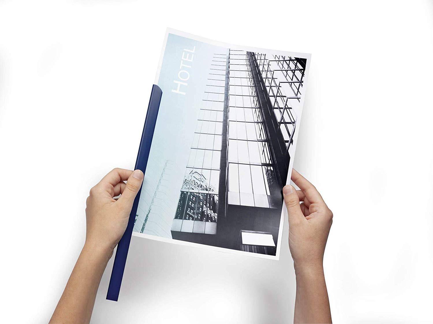 Durable A4 Spine Bar 3mm Dark Blue - Pack of 100 - Quick and Easy Binding for Unpunched Documents - Holds Up to 30 A4 Sheets - Image 2