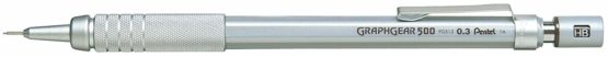 Pentel 0.3 mm Graphgear 500 Mechanical Pencil, PG513-E