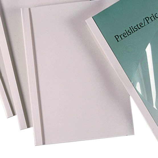 GBC Optimal Thermal Binding Covers, 6mm, 50 Sheet Capacity, A4, White, Pack of 100, TC080670 - Image 2
