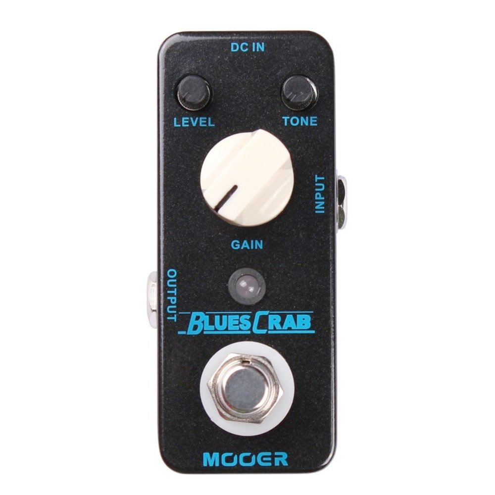 Mooer Blues Crab, classic blues overdrive, Dark Blue, 2.25 x 4.25 x 1.75"