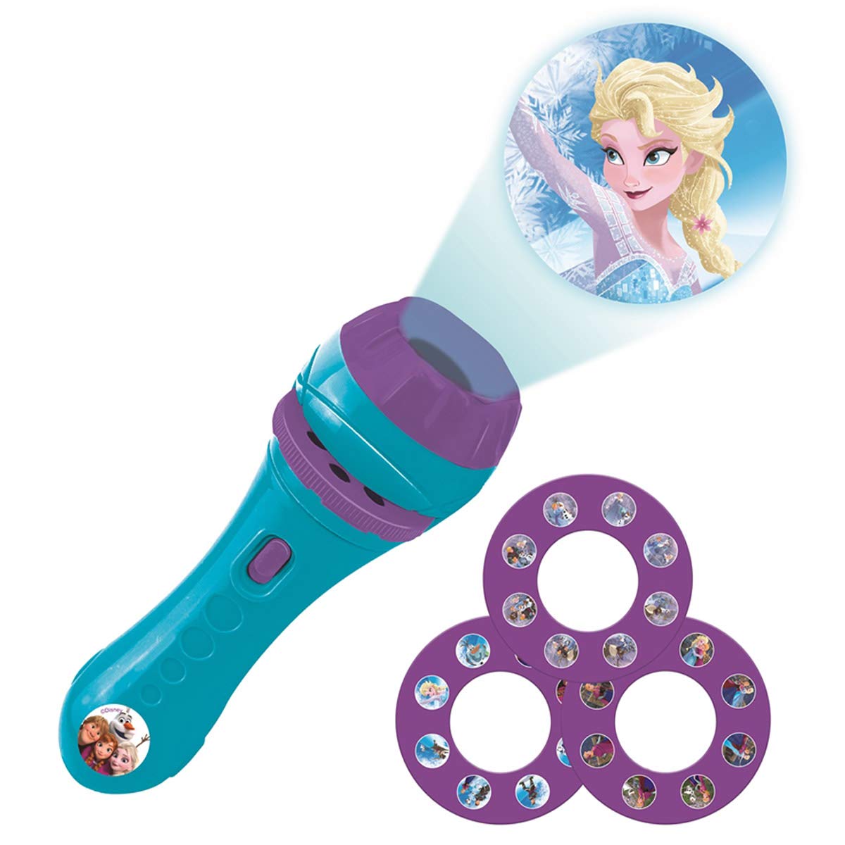 LEXIBOOK - Stories projector, Frozen torch light and projector with 3 discs, 24 images, create your own stories, LTC050FZ - Image 2