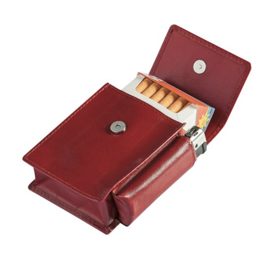 Egoist Cigarette Case/Box + Light Holder, Smoking Accessories - Red