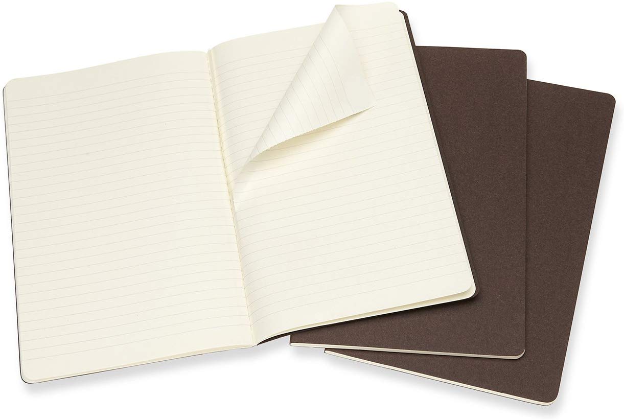 Moleskine Large Ruled Cahier Journal - Coffee Brown (Pack of 3), Large/A5 - Image 2