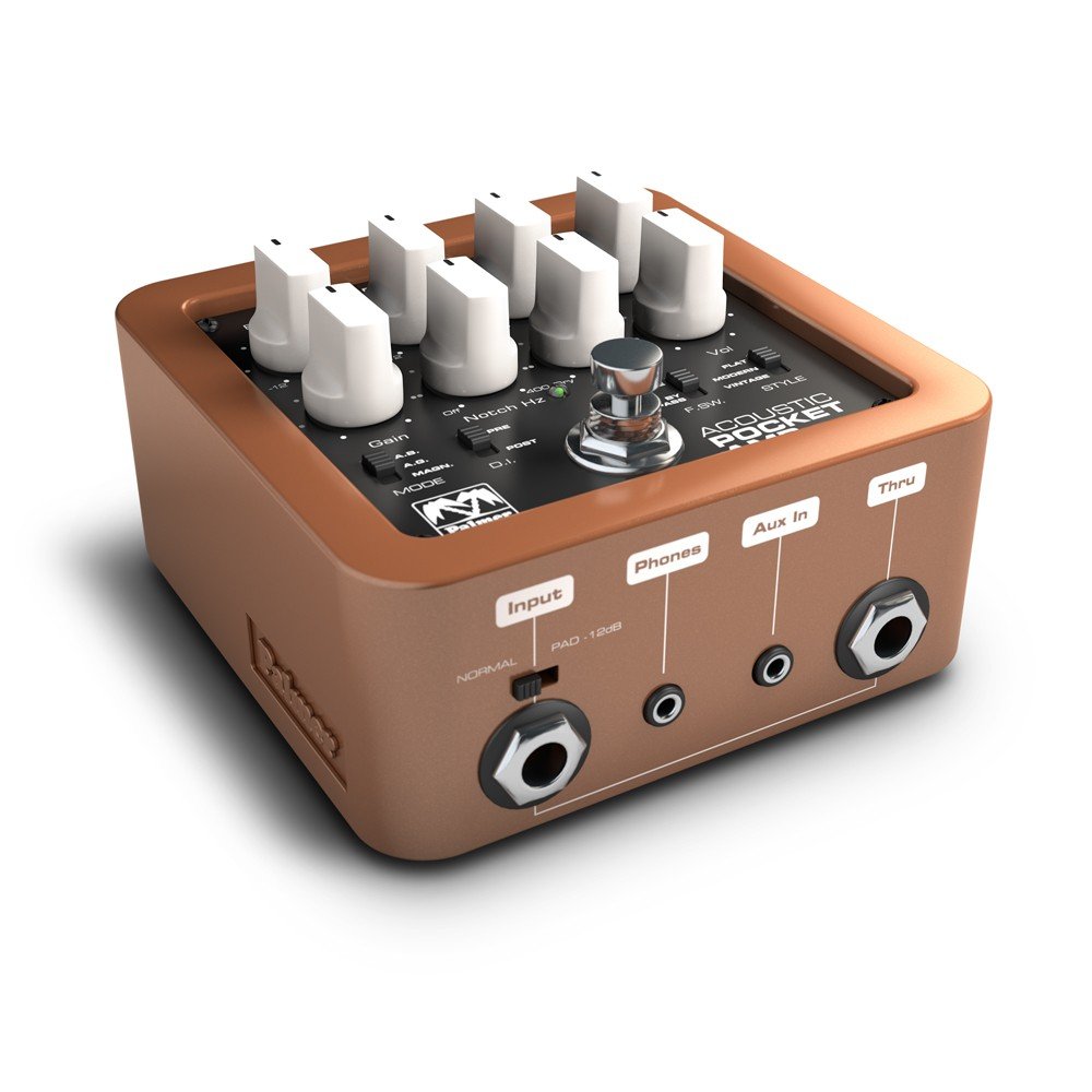 Palmer POCKET AMP ACOUSTIC - Portable Preamp for Acoustic String Instruments, multicoloured