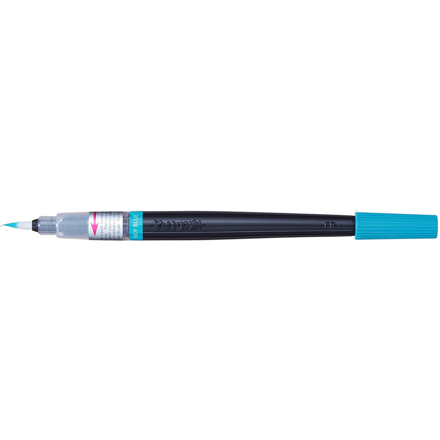 Pentel Arts Colour Brush, Sky Blue, 1 blister card with 1 brush, XGFL-110X