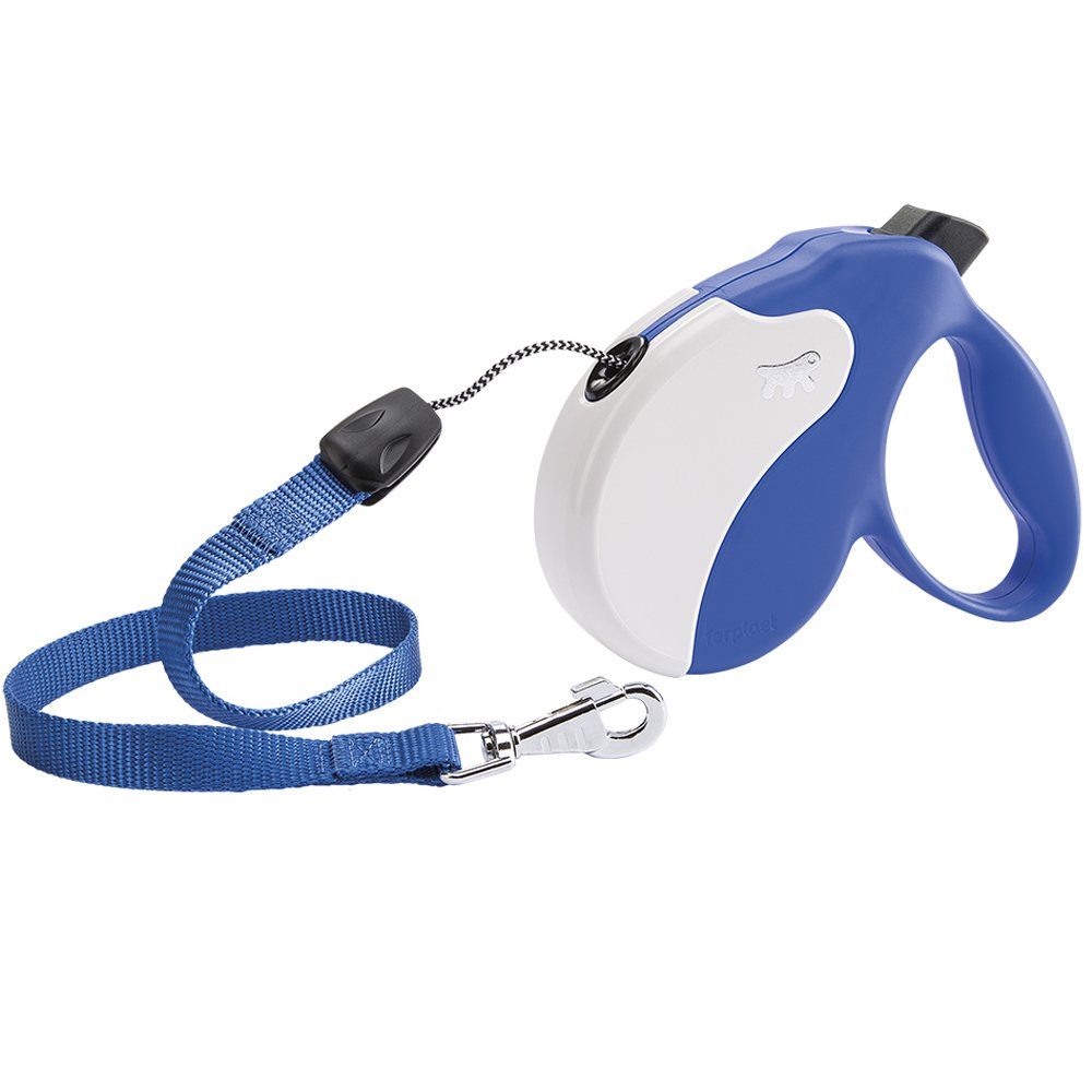 Ferplast Retractable Dog Lead Extendable Dog Leash AMIGO Cord MINI, Retractable Cord, 3 m, Max 12 kg, Blue