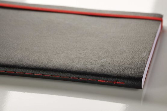 Black n' Red A5 Soft Cover Journal - Ruled with Numbered Pages - Image 3