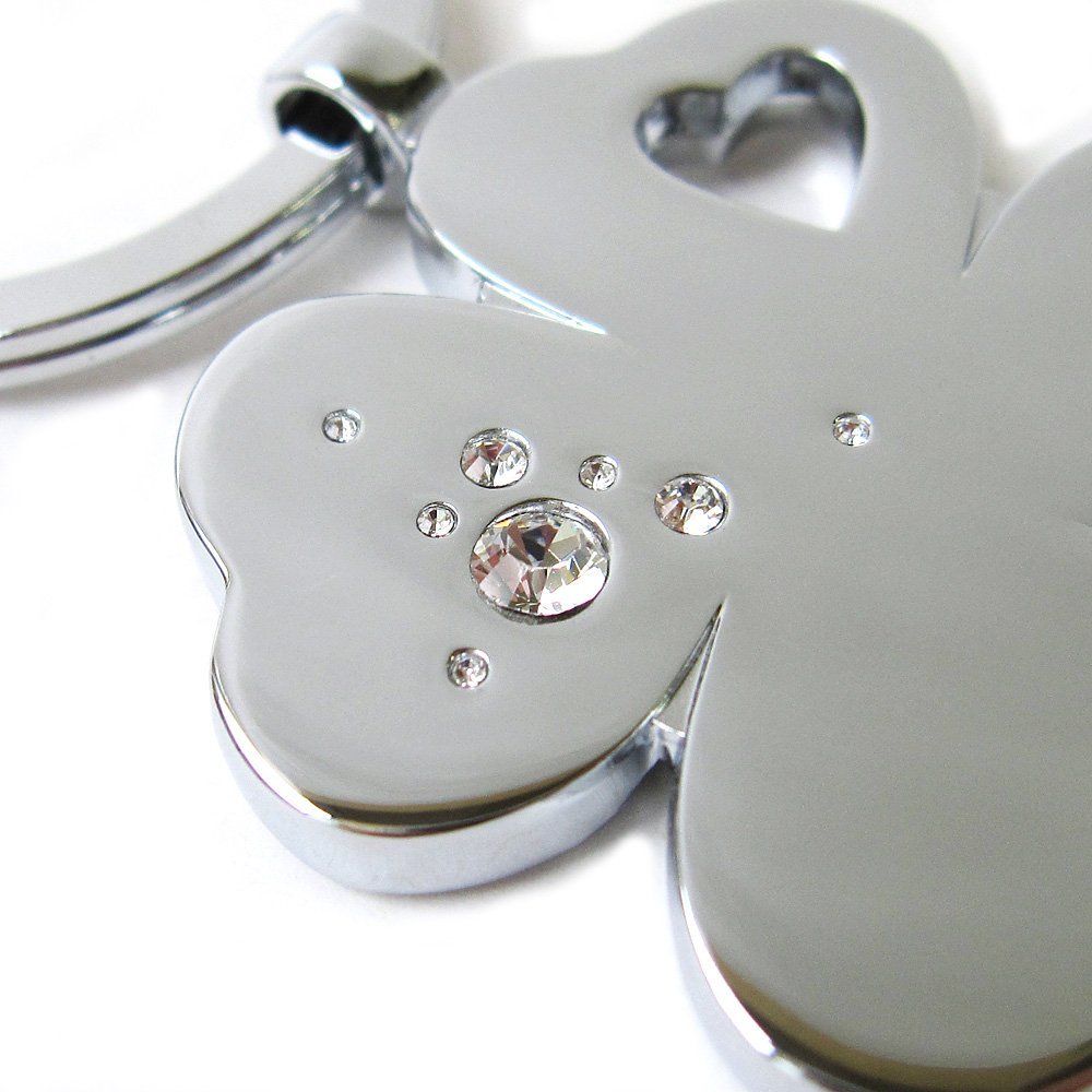 Troika Girls Best Friends "Clover", KR9-30/CH, Keyring, made with SWAROVSKI® ELEMENTS, cast metal- shiny, chrome plated - Image 3