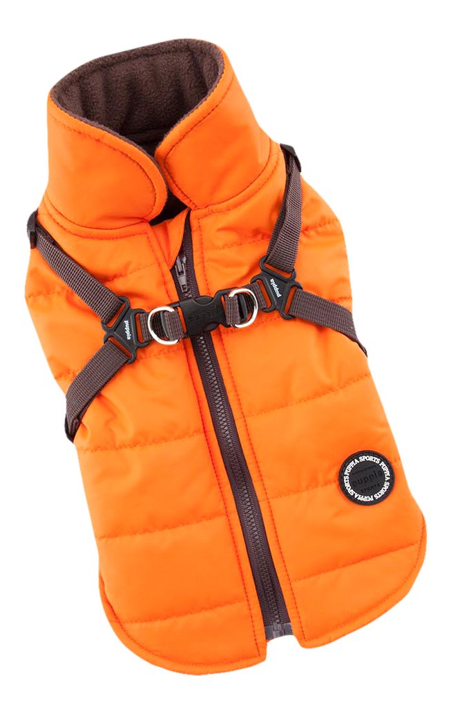 Puppia Mountaineer Winter Dog Coat with integrated harness No Pull Cold Weather Waterproof Warm Fleece Back Zipper for Small & Medium Dog - Image 3
