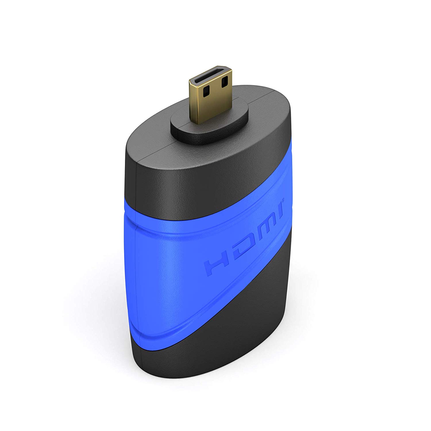 KabelDirekt - Micro HDMI Adapter (HDMI port > Micro HDMI connector), Black/Blue