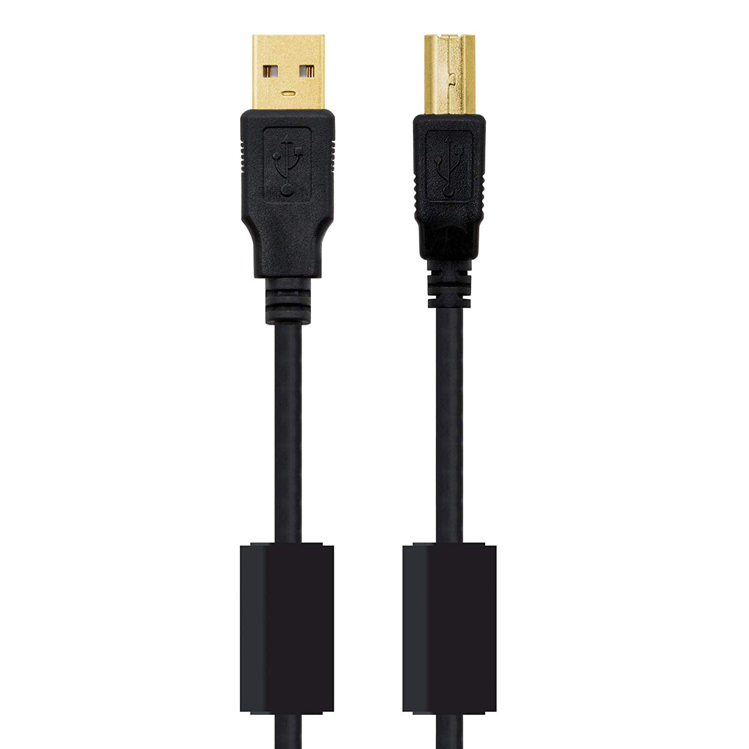 NANOCABLE 10.01.1203 USB 2.0 Cable for Printers with Ferrite Type A/M-B/M, Male-Male, Black, 3.0 m, 3 meters - Image 2