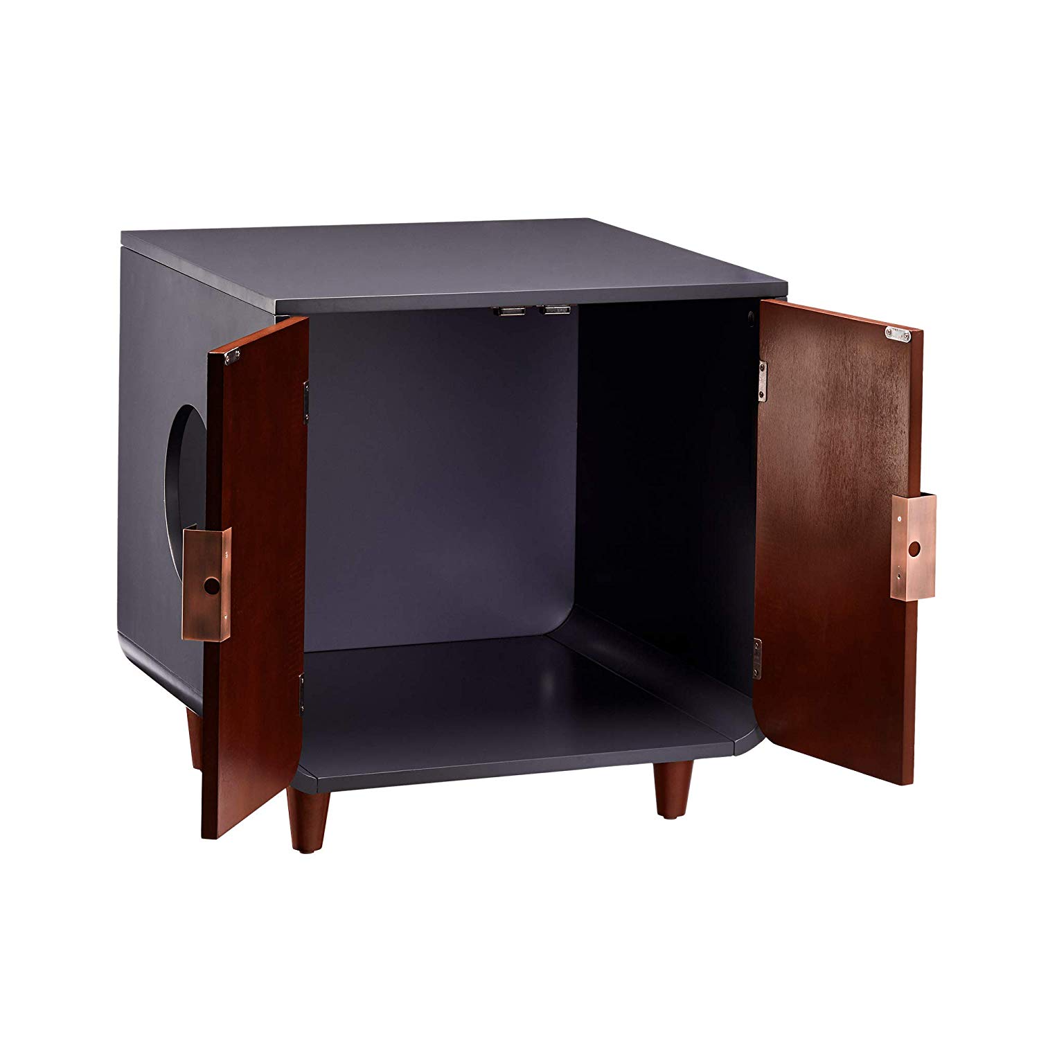 Staart Dyad Wooden Cat Litter Tray Box Washroom Puppy Toilet Mocha Walnut ST-K100010, Free Size - Image 3