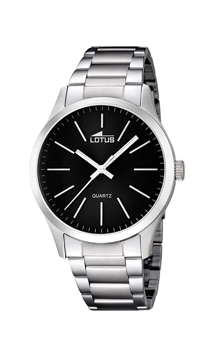 Lotus - Mens Clock 15959/3, Black/Silver