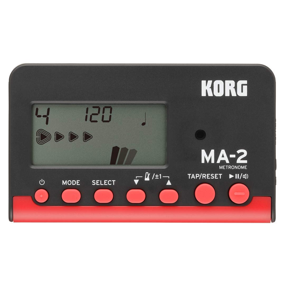 Korg - MA2-BKRD LCD Pocket Digital Metronome - Black & Red