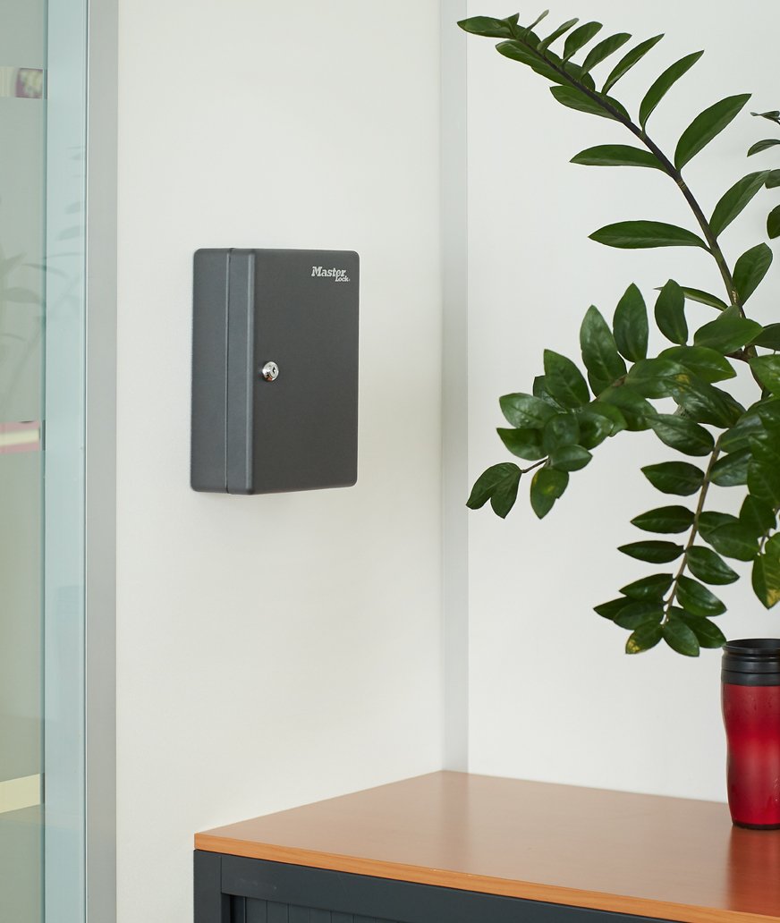 Master Lock KB-25ML Key Cabinet (Wall Mounted with 25 Key Hooks), Small, Black, 25 cm x 18,8 cm x 8,5 cm - Image 3