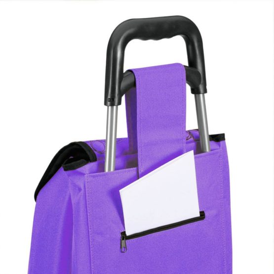 Metaltex Daphne Shopping Trolley-Purple, Epoxy coated steel, 40 L capacity - Image 3