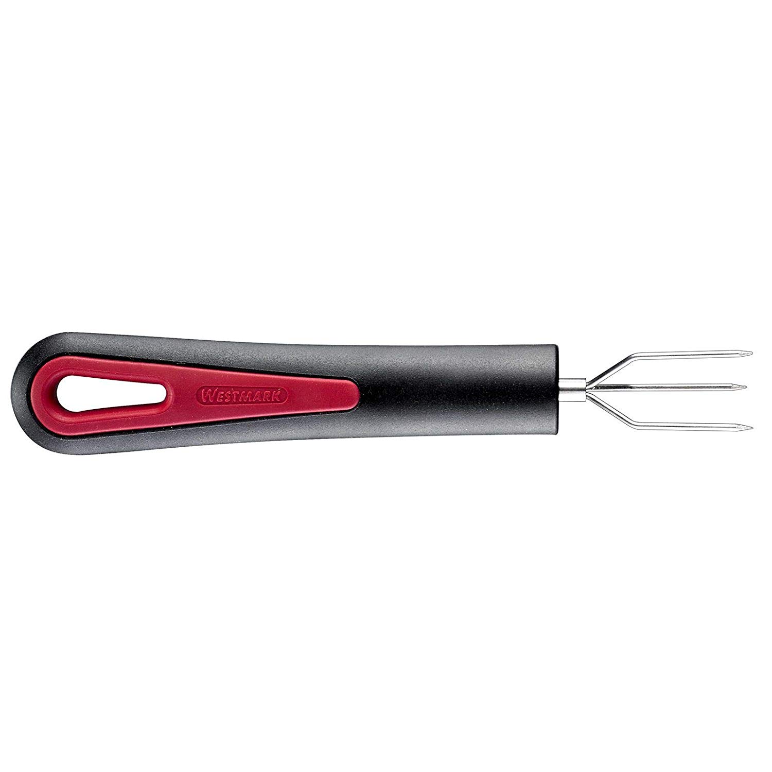 Westmark Potato Fork with 3 prongs, Length: 16.3 cm, Stainless steel/plastic, Gallant, Black/Red, 291422E1 - Image 2