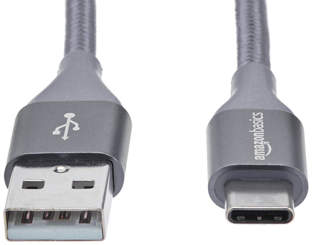 Amazon Basics USB-C to USB-A 2.0 Fast Charger Cable, Nylon Braided Cord, 480Mbps Speed, USB-IF Certified - Image 2