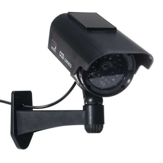 Tech Traders ® Waterproof Black SOLAR Dummy/Fake CCTV Security Camera/Outdoor Camera with Solar panel for flash LED [Model 2017-18] - Image 4
