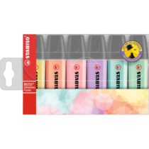 Highlighter - STABILO BOSS ORIGINAL Pastel Wallet of 6 Assorted Colours