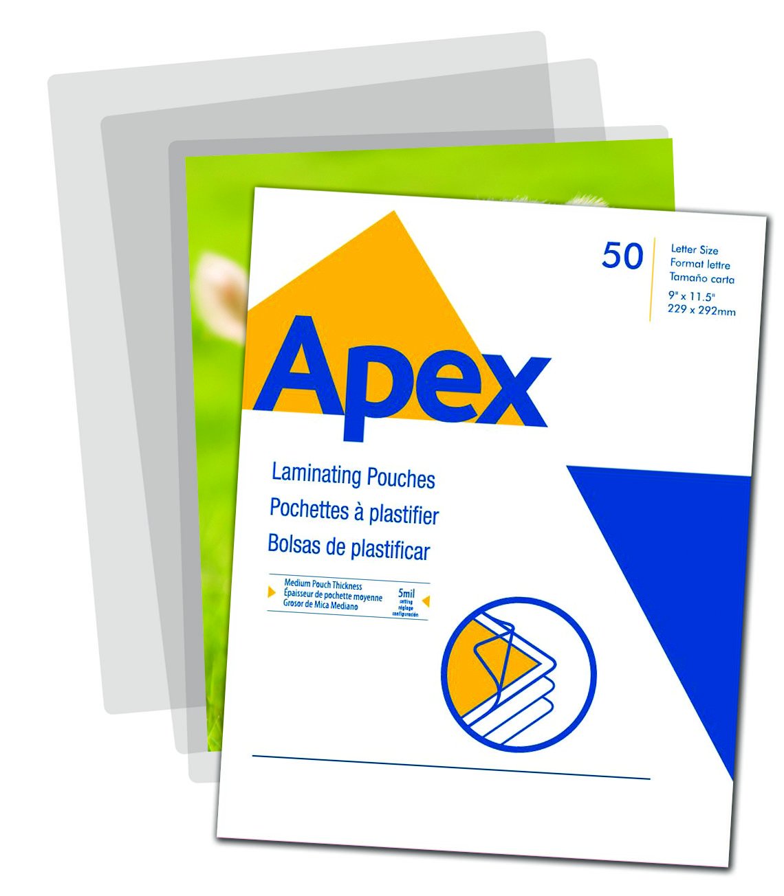 Fellowes Apex A3 Laminating Pouches, Glossy Finish, 100 Sheets - Medium Duty - Ideal for Notices Photos, Creatives and Everyday Use - Image 2