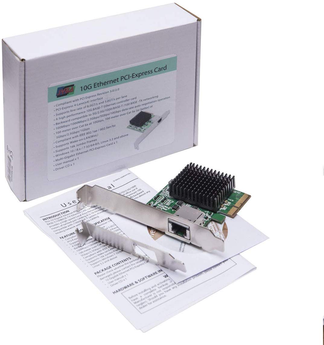 SYBA 1 Port 10 Gigabit Ethernet Network Card, PCIe x4 10Gb 10GBASE-T NIC AQTION AQC107-10Gbps Ethernet PCI-Express x4 Adapter - Image 4