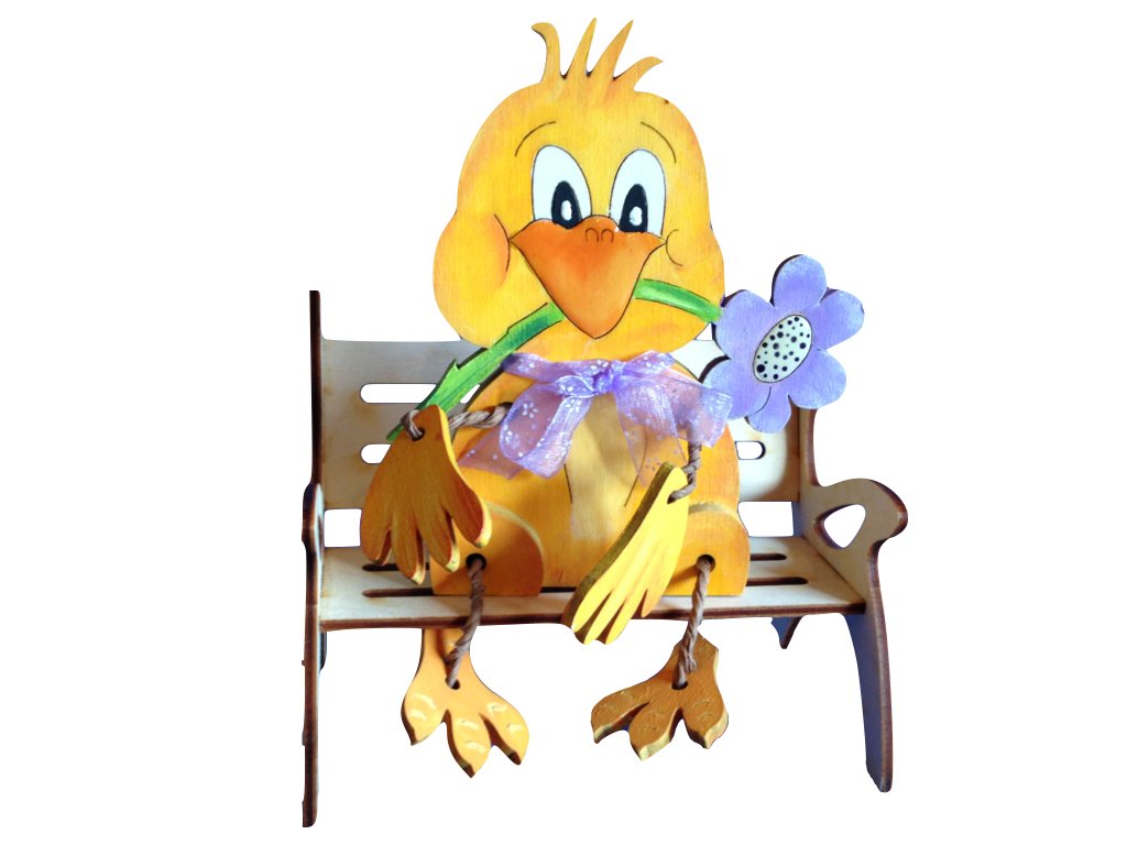 News A-KKH8820GB Petra's Craft Craft Set, Chick with floppy, Wooden Garden Bench, 15
