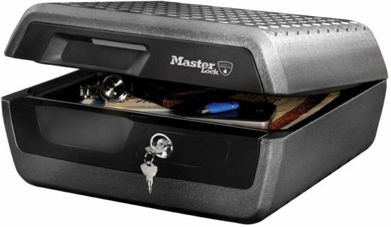 MASTER LOCK Fireproof Security Safe [Fire & Water Resistant] [Large] - LCFW30100 - For A4 Documents, Electronics, Etc