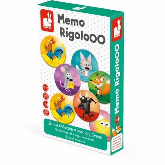 Janod J02736 Memory Game-MEMO RIGOLOOO, Multicolored - Image 3