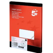 5 Star Addressing Labels Inkjet 8 per Sheet 99.1x67.7mm White [800 Labels]