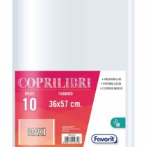 Favorit Bookcover Maxi Size 36 x 57 Transparent, Smooth Finish, Pack of 10