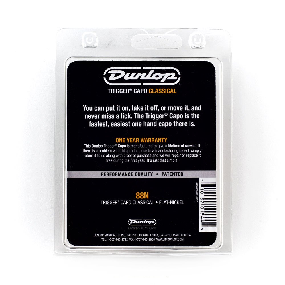 Jim Dunlop 88N Trigger Classic - Nickel, 88N Nickel Classical Guitar Capo - Image 3