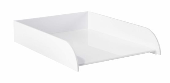 Osco ASLT-OW Hi-Gloss Stacking Letter Tray - White