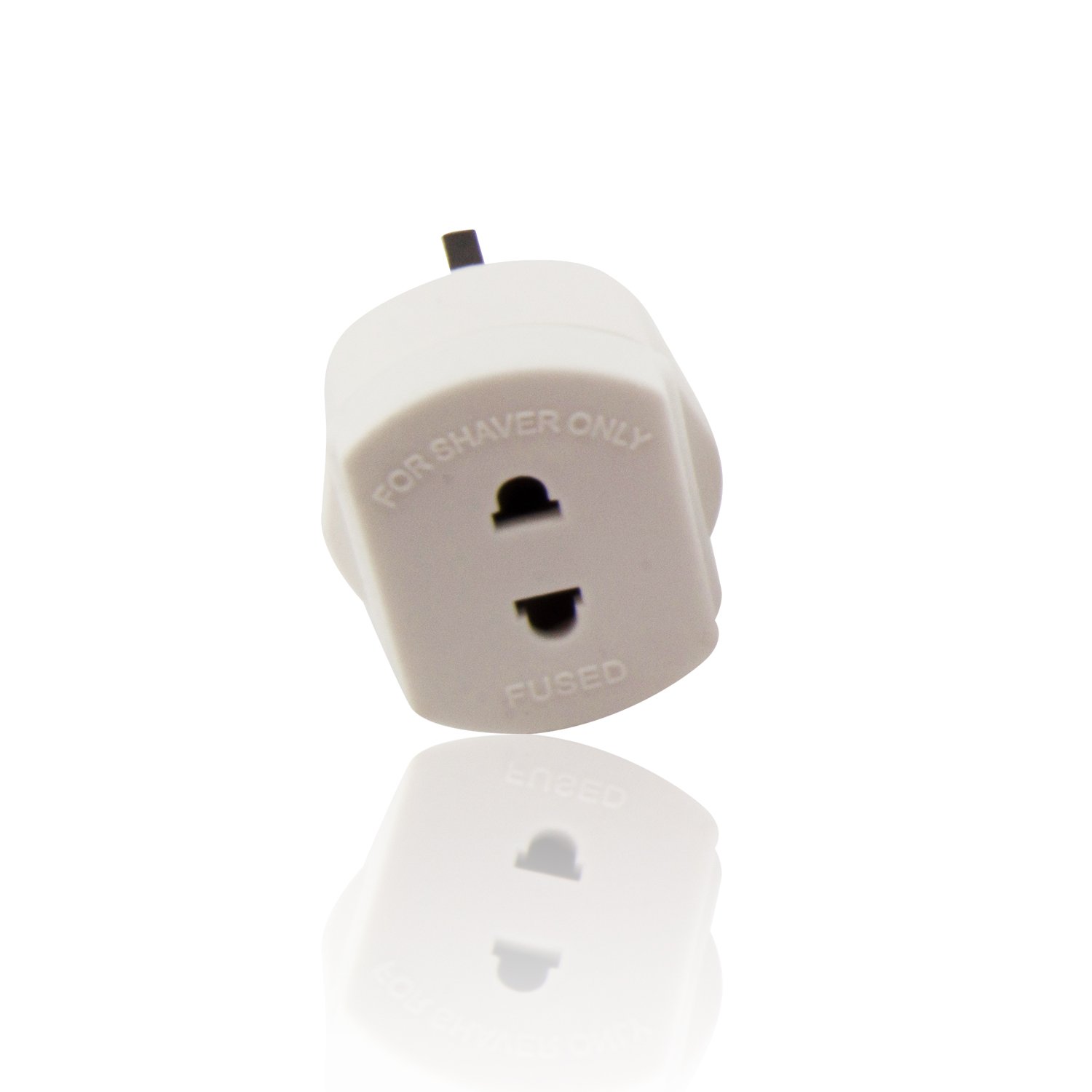 White CDL Micro 1 A 250 V 2 Pin Electric Toothbrush Plug to 3 Pin UK Mains Adapter Fused