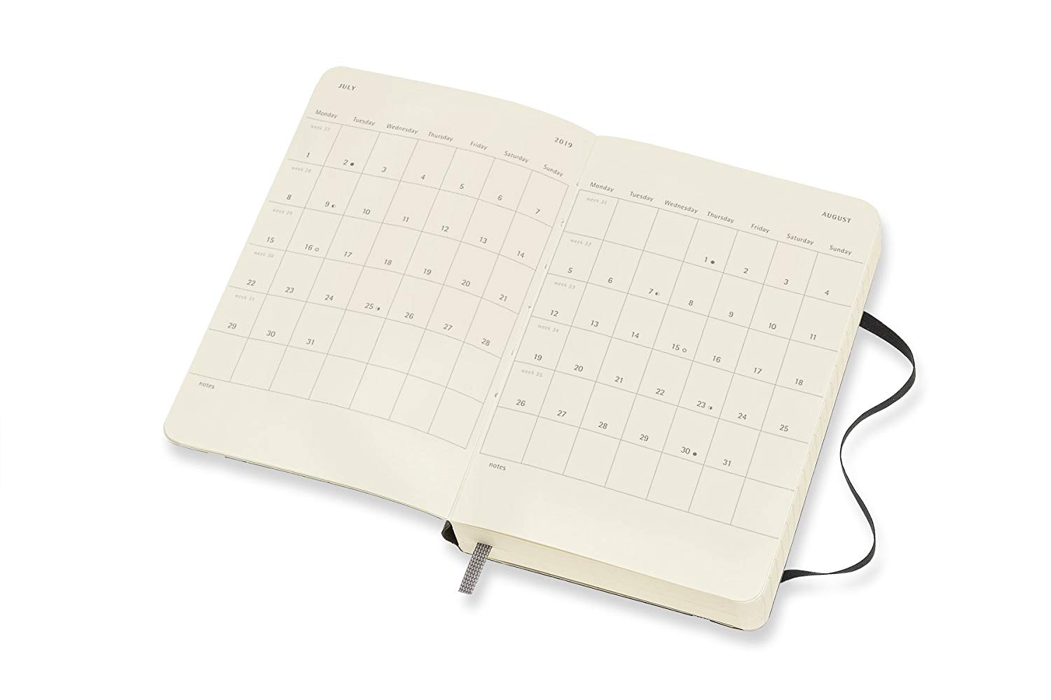 Moleskine Planner Diary 2019 12M Daily Pocket Black Soft Cover, 14 x 9.