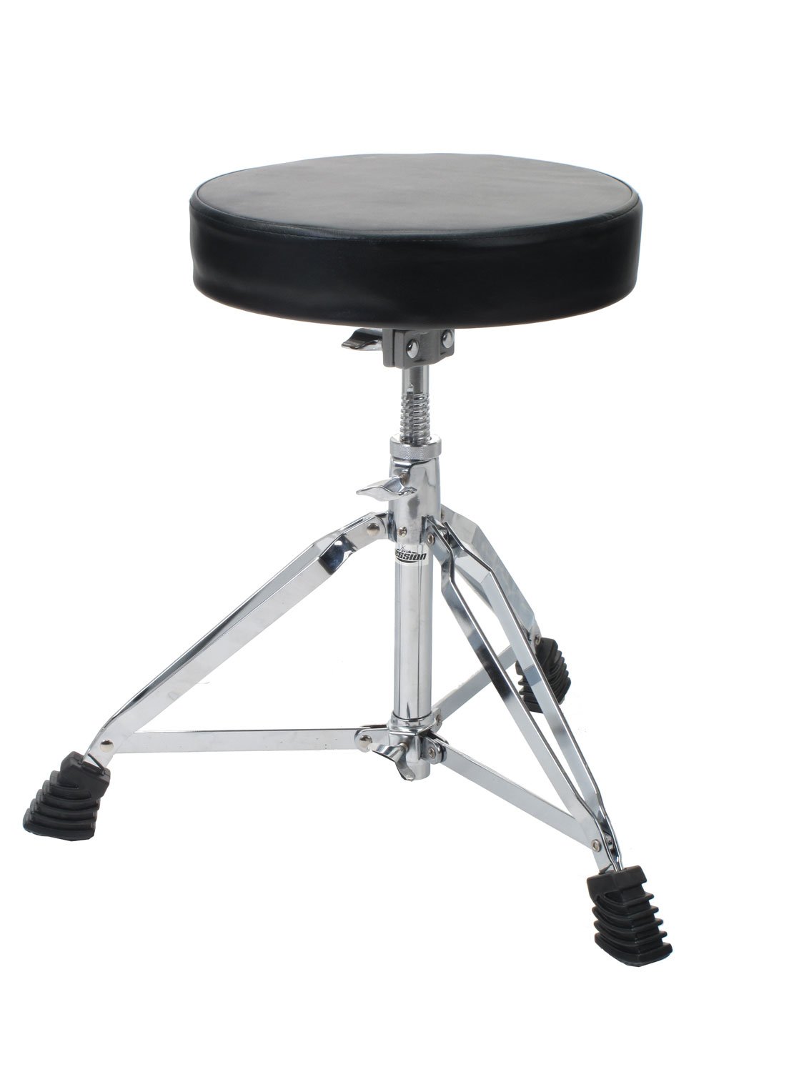 XDrum DHS-1 Drum Stool Height Adjustable Between 50-64 cm, Three Legs with Rubber Feet, Collapsible, Brown, 32cm
