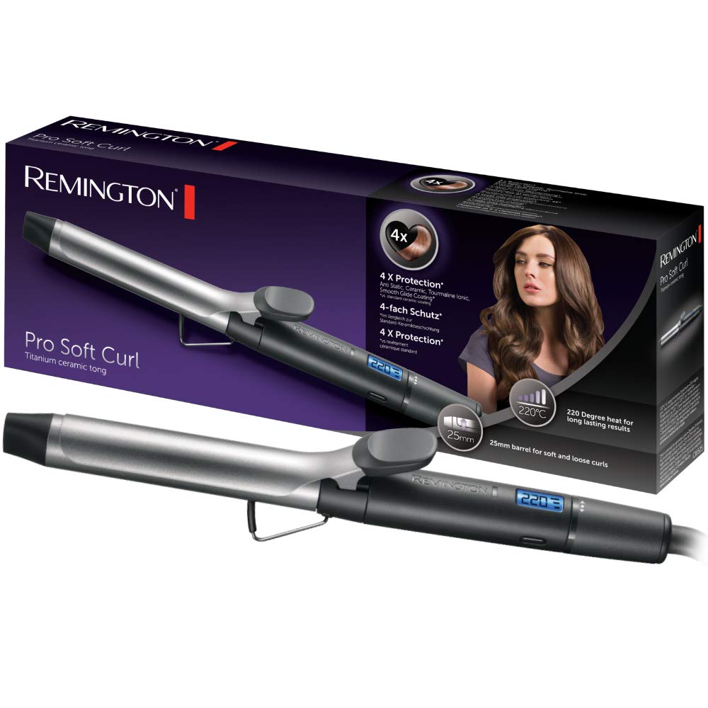 Remington Curling Iron From Pro Soft Curl, Black, 25 millimeters